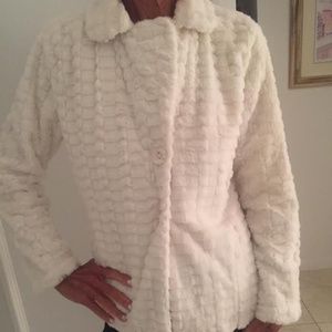 White Foe Fur Designer Multiples Jacket!
